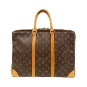 Louis Vuitton Monogram Leather Brown Porte Document Voyage Business Bag
